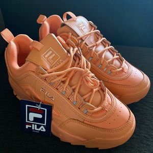 Coral Fila sneakers